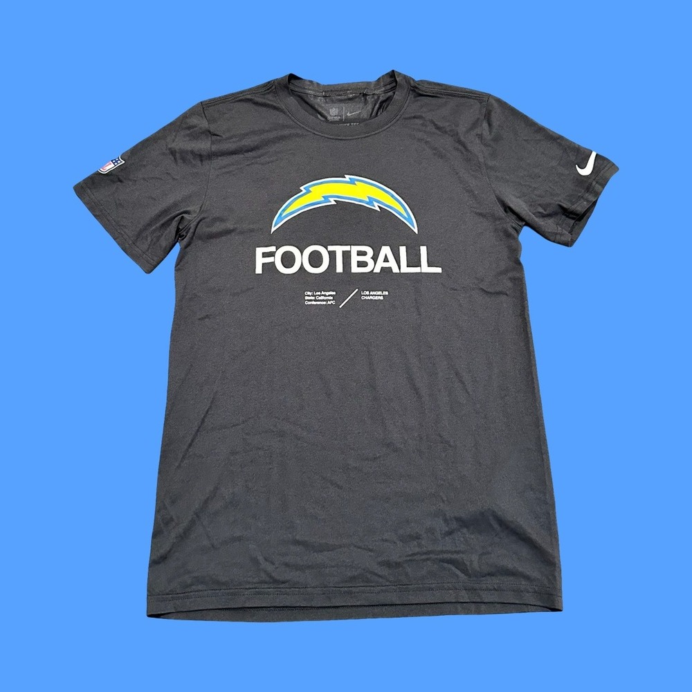 Nike NFL Los Angeles Chargers Football T-Shirt On Field Gray Mens Small